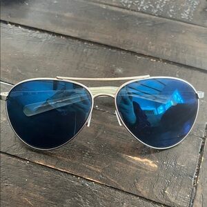 Costa Silver Frame Sunglasses with Blue Lenses